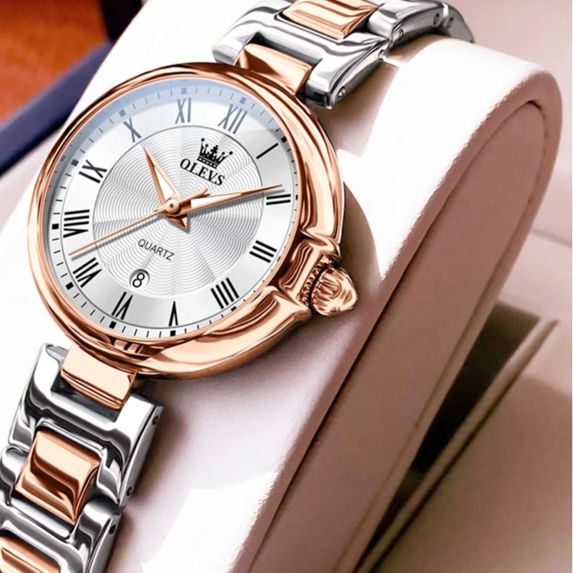 Luxus Damenuhr leuchtend, Kalender, elegant