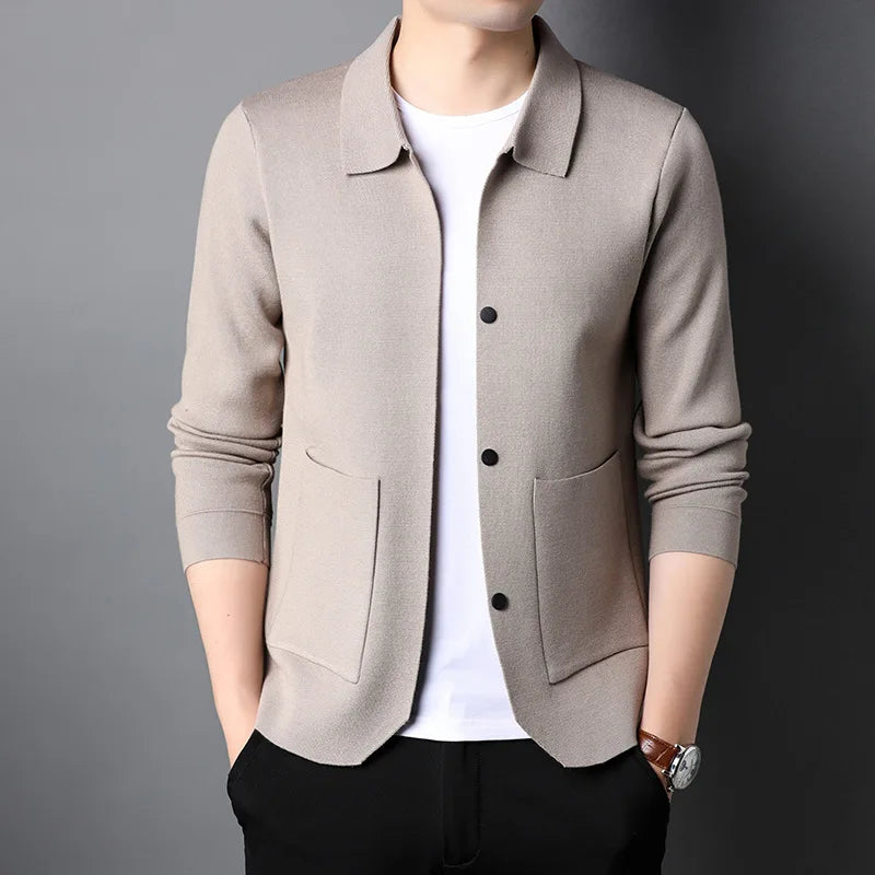 Cardigan à revers pour homme