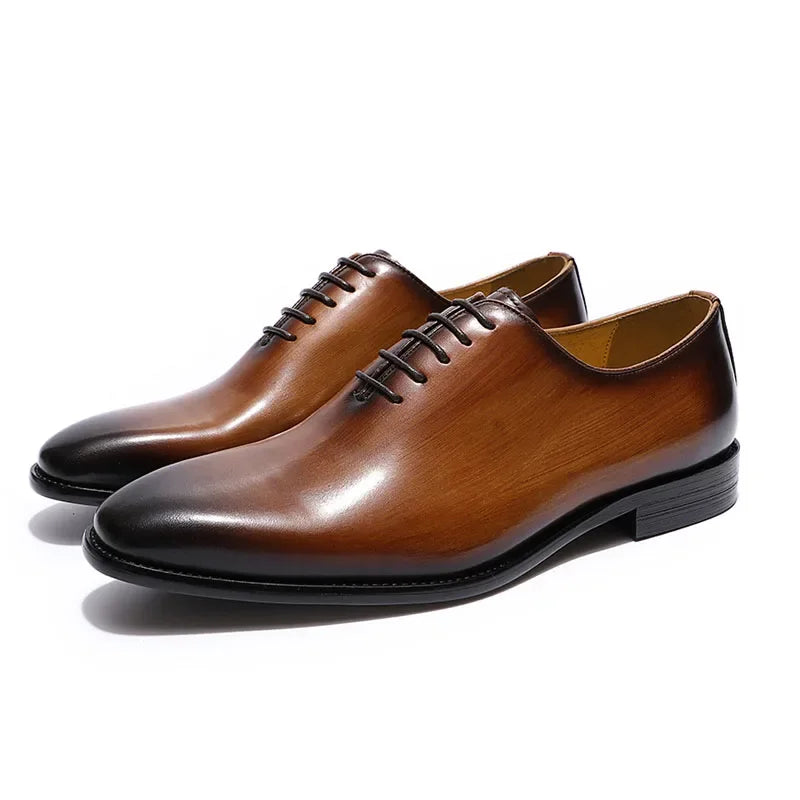Chaussures Oxford en cuir véritable pour homme