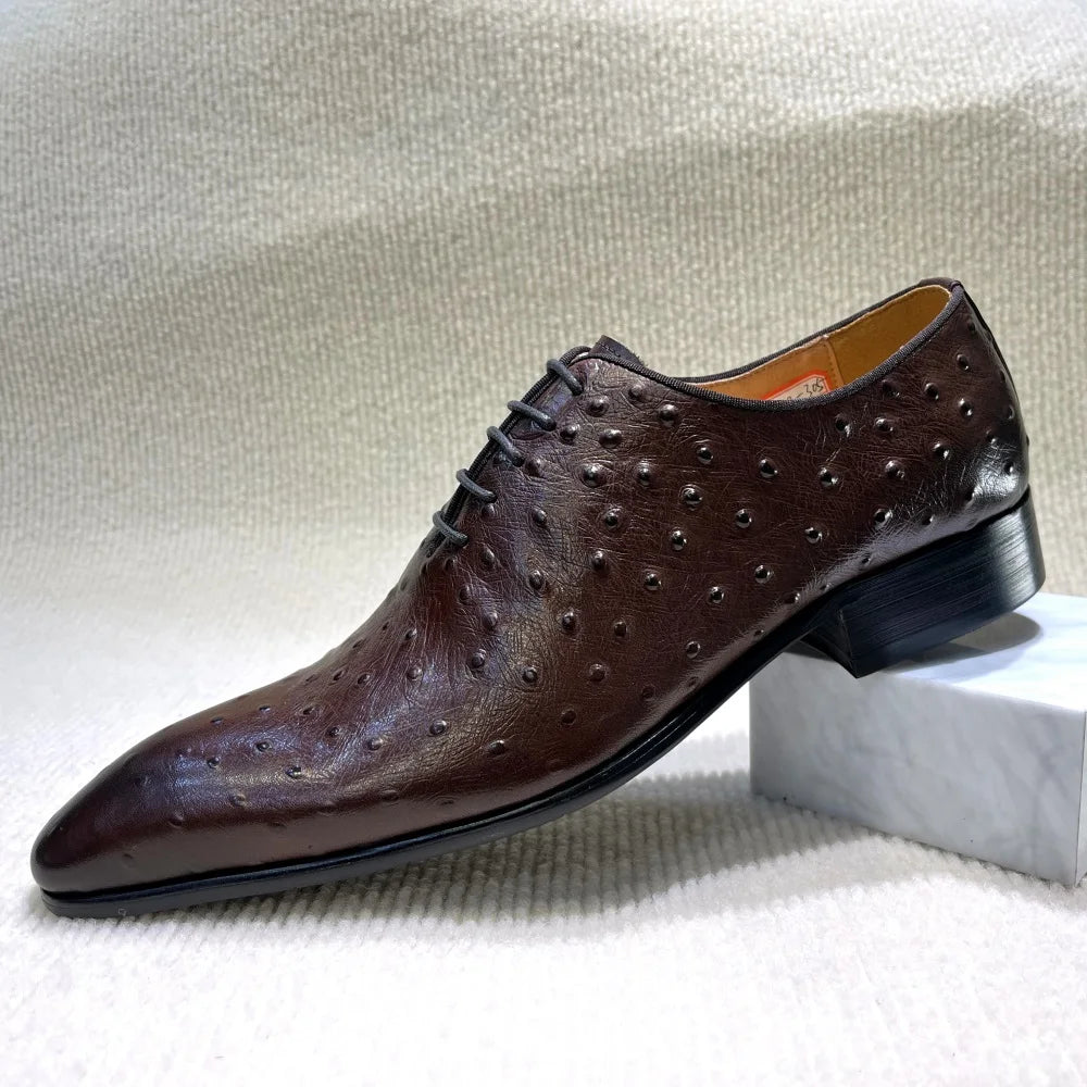 Chaussures habillées pour hommes, automne-hiver, en cuir véritable