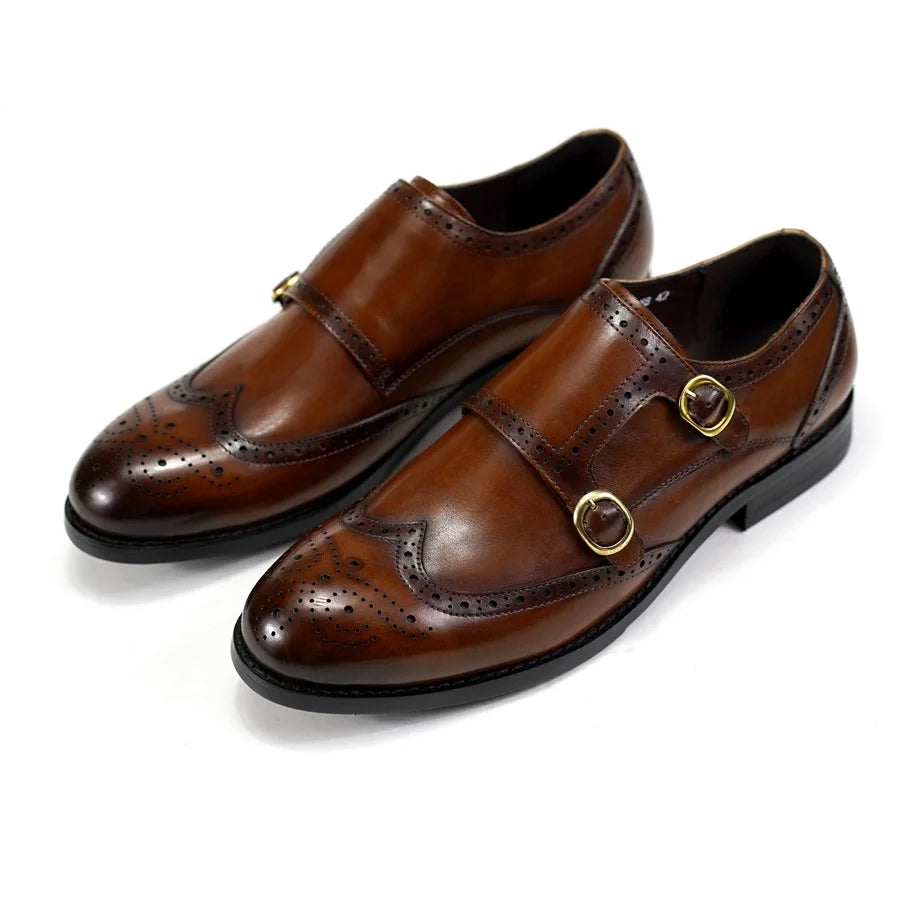 Chaussures classiques en cuir véritable pour hommes