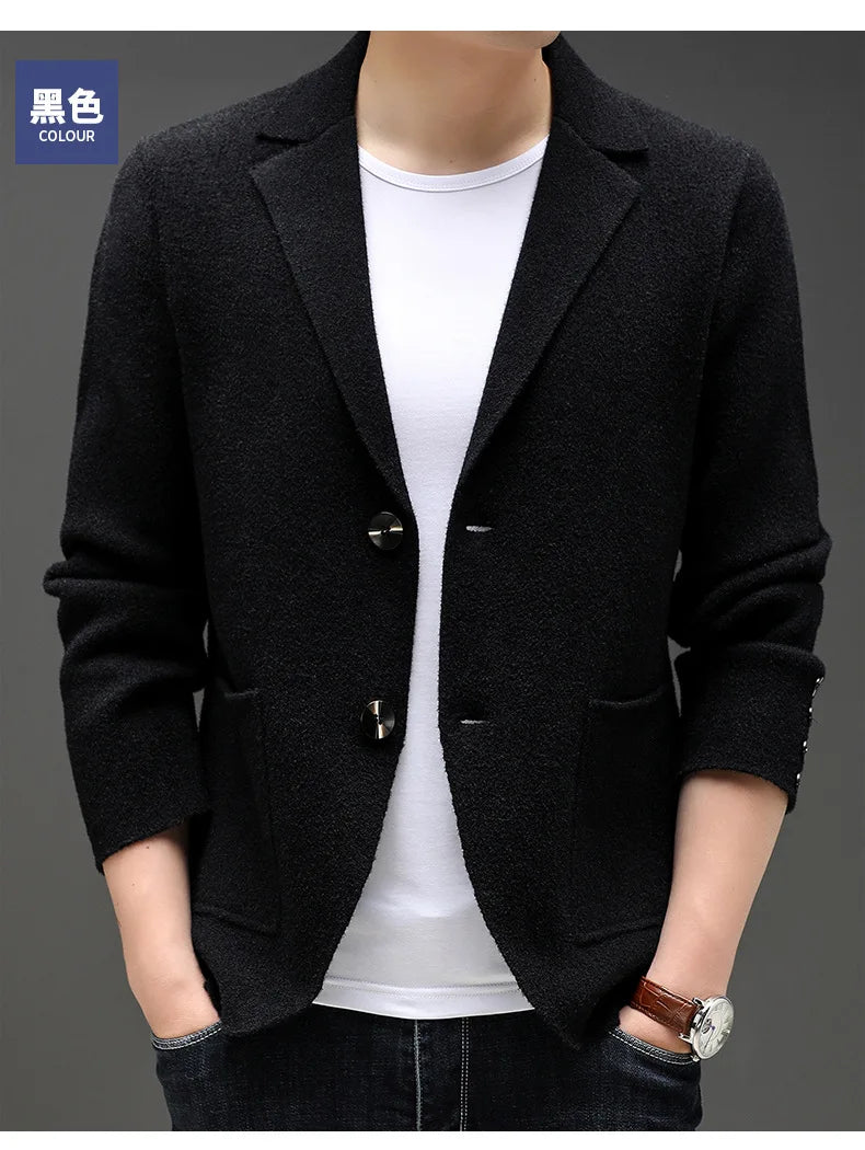 Blazer en tricot de qualité supérieure pour homme