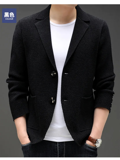 Blazer en tricot de qualité supérieure pour homme