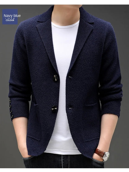 Blazer en tricot de qualité supérieure pour homme
