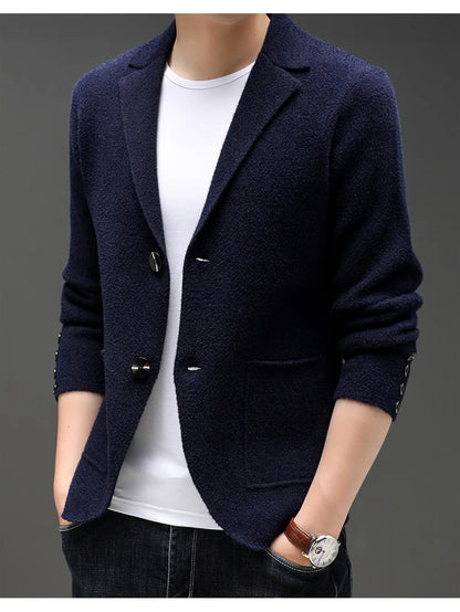 Blazer en tricot de qualité supérieure pour homme