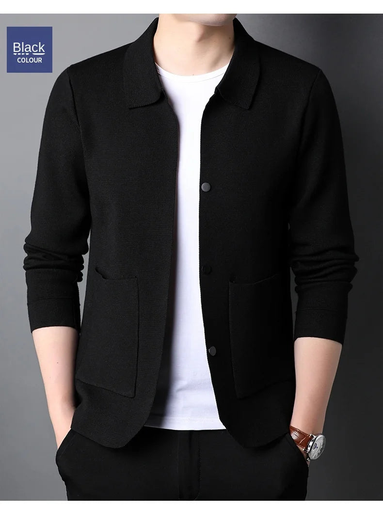 Cardigan à revers pour homme