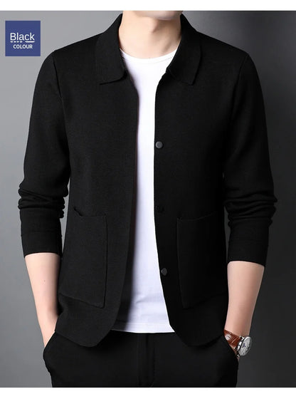 Cardigan à revers pour homme