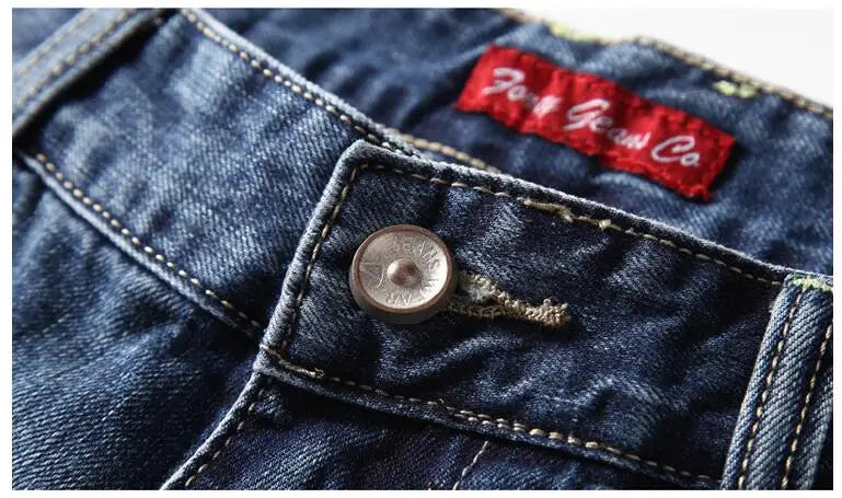 Short en jean bleu extensible pour homme