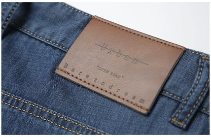 BROWON Brand 2025 Men Jeans Summer Thin Breathable Soft Mid Straight Regular Men's Jeans Trousers Vintage Mens Clothing