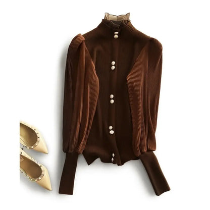 Pull à col roulé en mousseline de soie pour femme