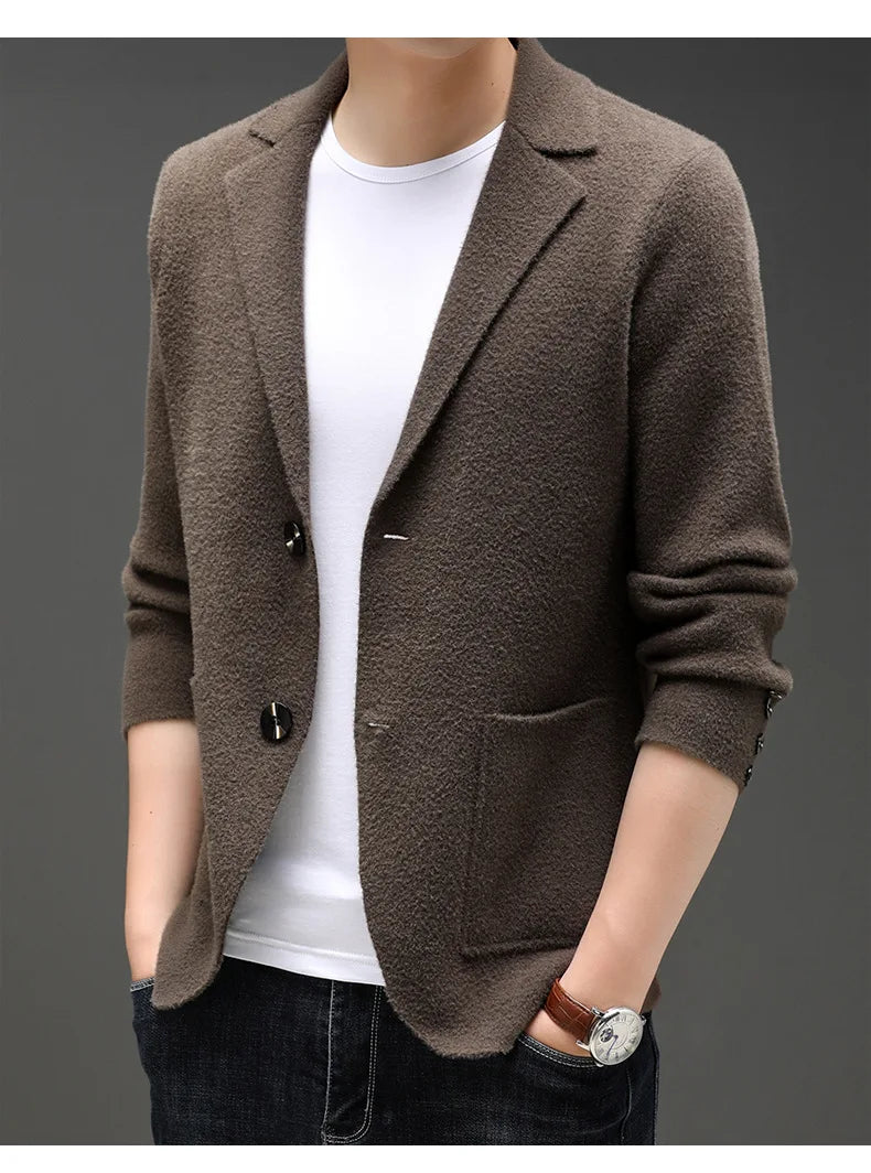 Blazer en tricot de qualité supérieure pour homme
