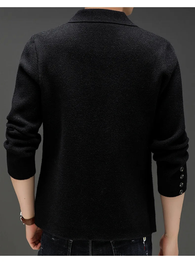 Blazer en tricot de qualité supérieure pour homme