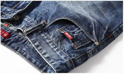 Short en jean bleu extensible pour homme
