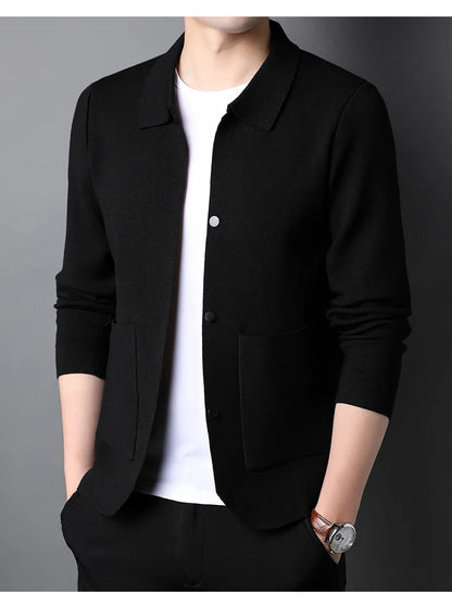 Cardigan à revers pour homme