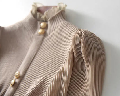 Pull à col roulé en mousseline de soie pour femme