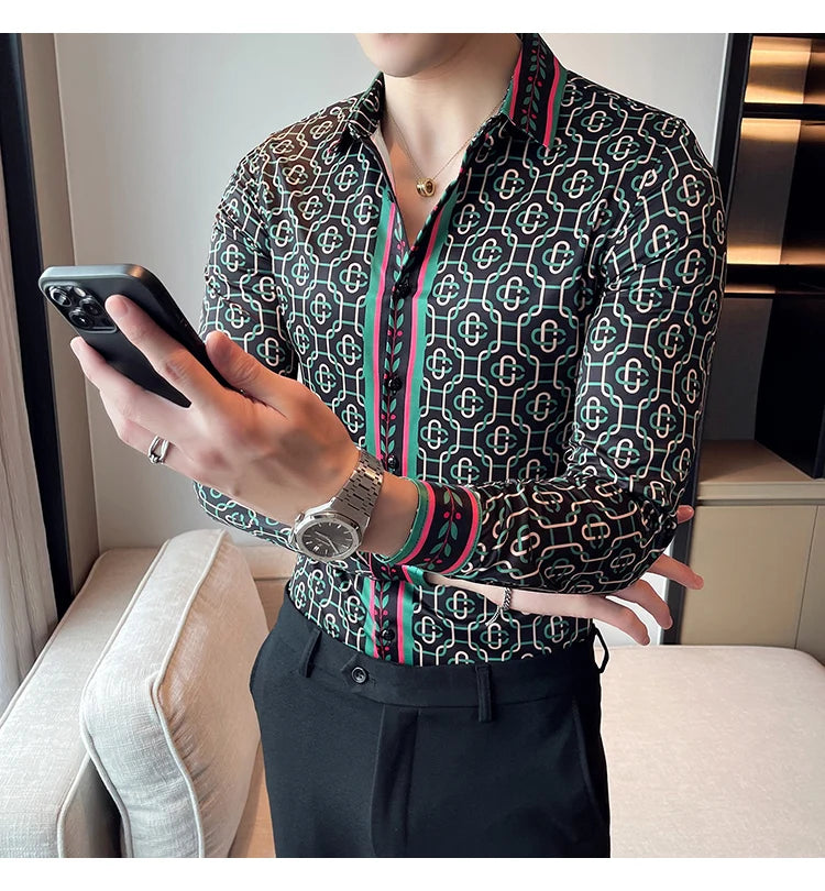 Luxus Herrenhemden, modisch, gestreift