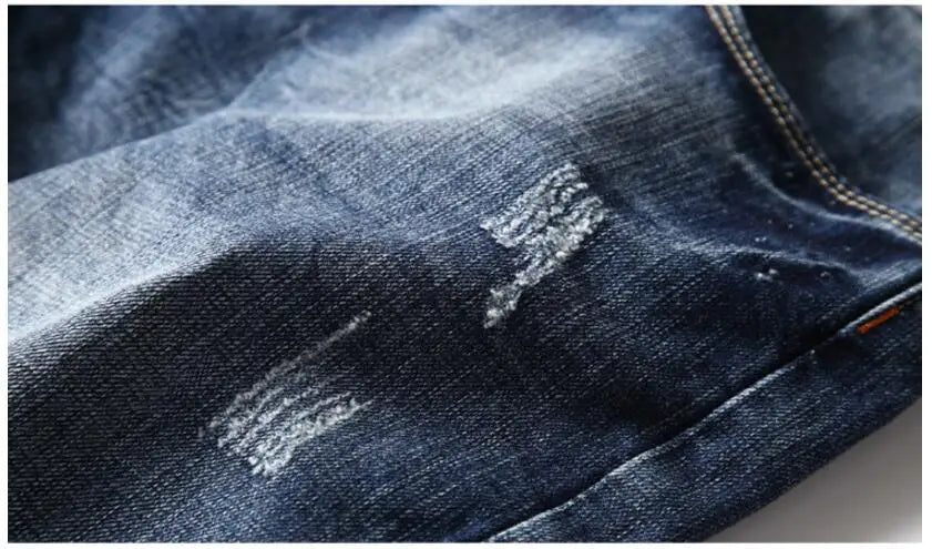 Short en jean bleu extensible pour homme