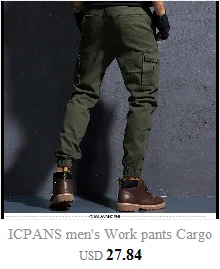Khaki Cargo Pants Men Cotton Militar Safari Green Multi-pockets Baggy Denim Men Casual Pants Trousers Overalls Joggers  Autumn