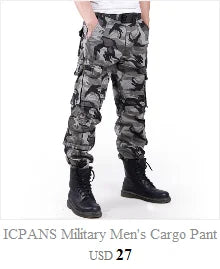 Pantalon cargo kaki pour homme, en coton, style militaire