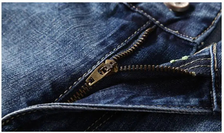 Short en jean bleu extensible pour homme