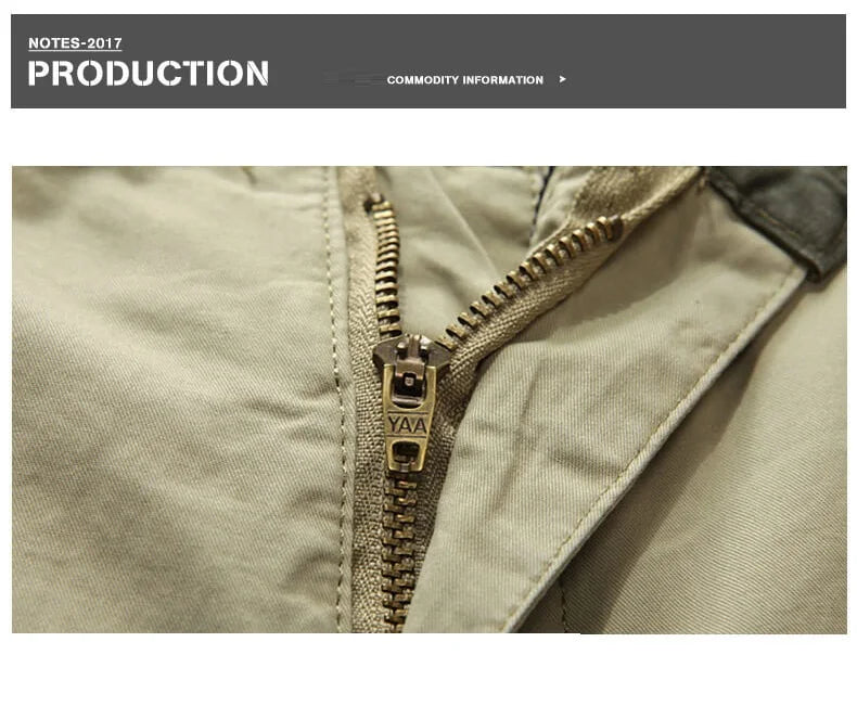 Khaki Cargo Pants Men Cotton Militar Safari Green Multi-pockets Baggy Denim Men Casual Pants Trousers Overalls Joggers  Autumn