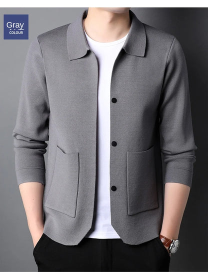 Cardigan à revers pour homme
