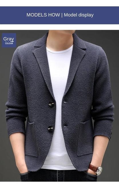 Blazer en tricot de qualité supérieure pour homme