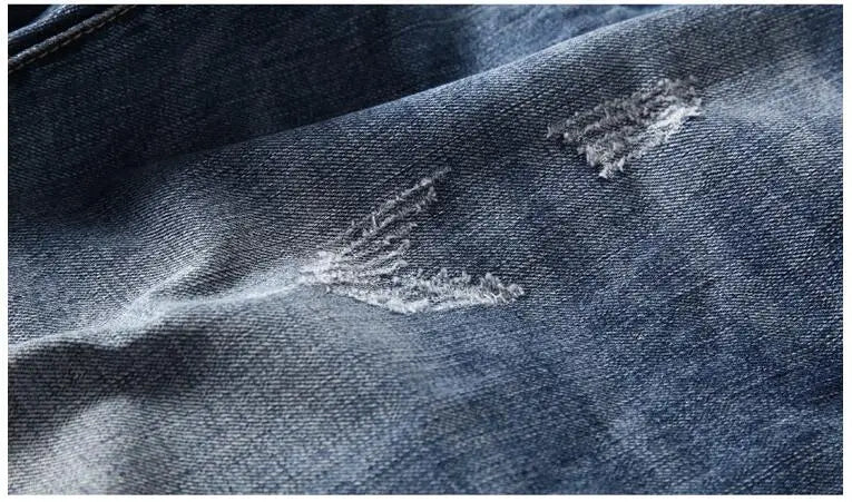 Short en jean bleu extensible pour homme