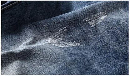 Short en jean bleu extensible pour homme