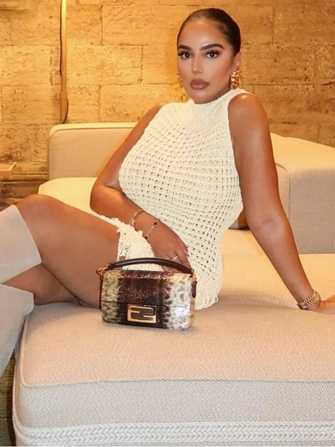 Robe au crochet Nibber pour femme, sexy et chic