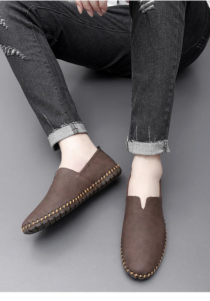 Chaussures décontractées d'extérieur, mocassins faits à la main