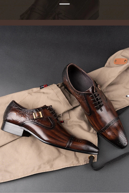 Chaussures de luxe en cuir haut de gamme pour hommes