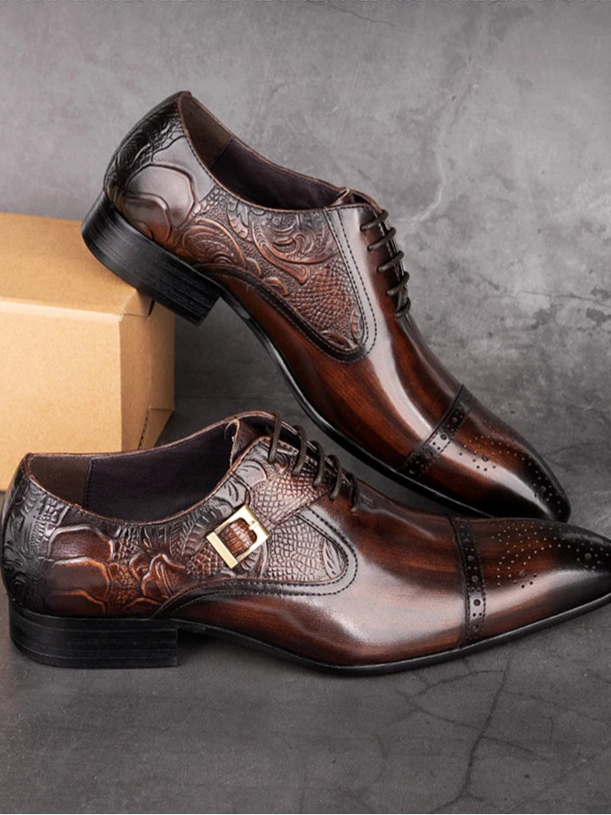 Chaussures de luxe en cuir haut de gamme pour hommes