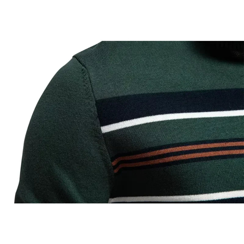 Pull homme automne hiver haute qualité col mi-haut fermeture éclaire