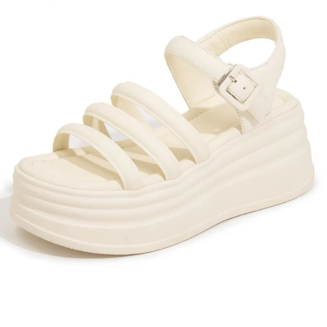 Sandales à plateforme rétro de haute qualité pour femmes