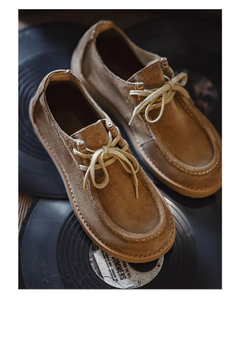 Chaussures vintage kaki Maden, mocassins décontractés à semelle souple