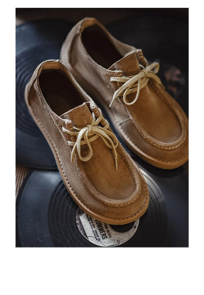 Chaussures vintage kaki Maden, mocassins décontractés à semelle souple