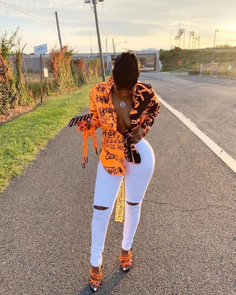 Jean déchiré taille haute blanc pour femme