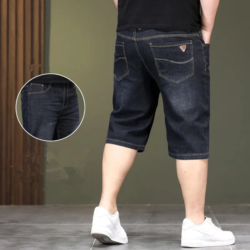 Short d'été en jean fin pour homme, extensible, ample
