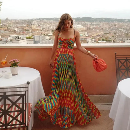 Robe dos nu sexy imprimée pour femmes élégante