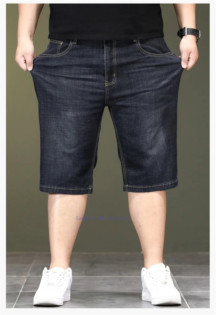 Short d'été en jean fin pour homme, extensible, ample
