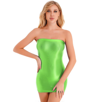 Robe moulante sans bretelles pour femme