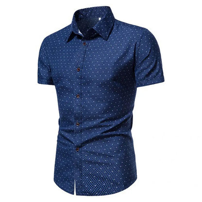 Chemise d'été à col rabattu pour homme