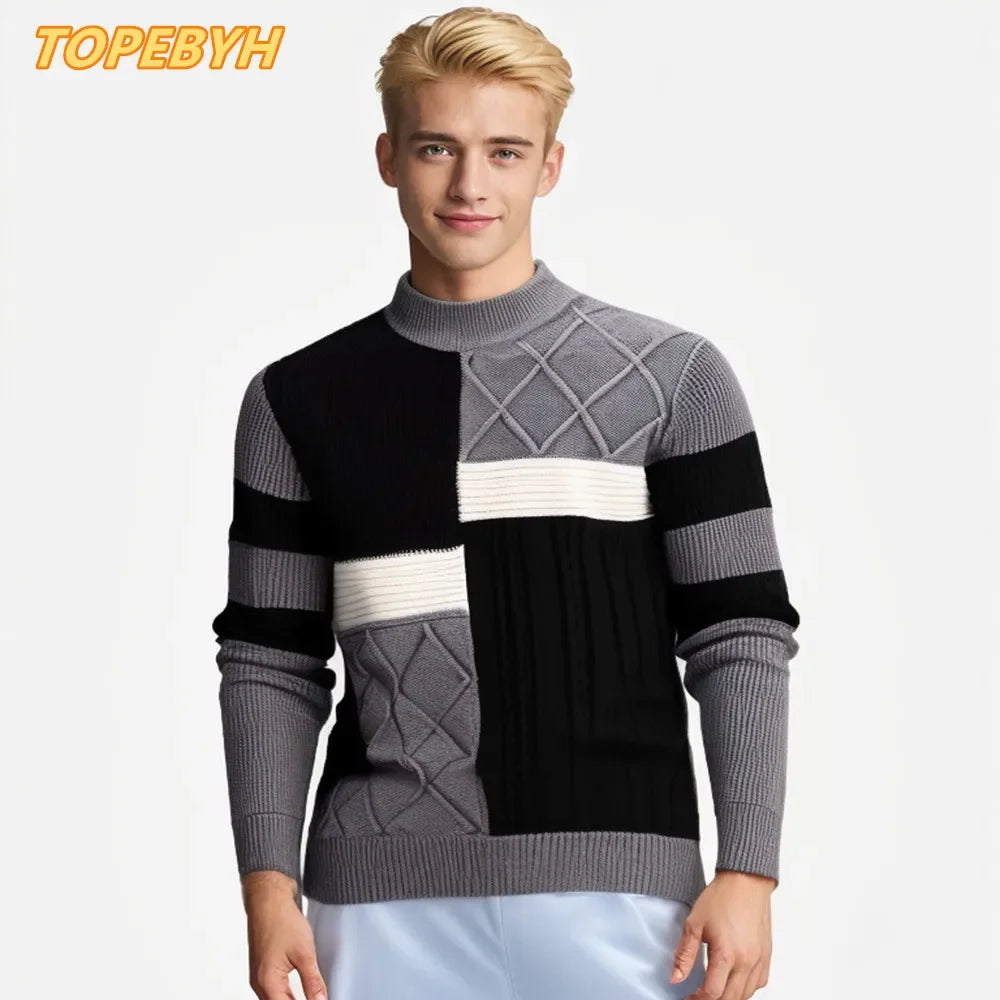 Pull en tricot décontracté et chaud pour homme