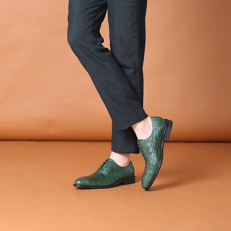 Chaussures habillées pour hommes, automne-hiver, en cuir véritable