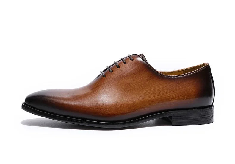 Chaussures Oxford en cuir véritable pour homme