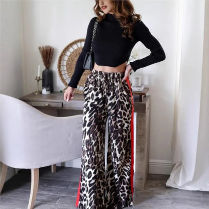 Pantalon femme imprimé léopard tendance