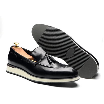 Baskets décontractées en cuir véritable pour hommes