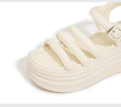 High Quality Women Retro Platform Sandals Summer Open Toe Slippers Sandalias Mujer Ladies Lightweight Open Toe Beach Shoes 7.5CM