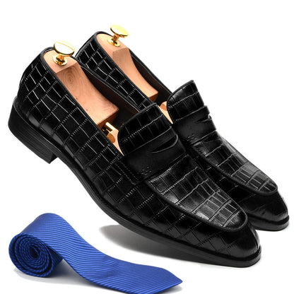 Mocassins classiques pour hommes, en cuir véritable de vache